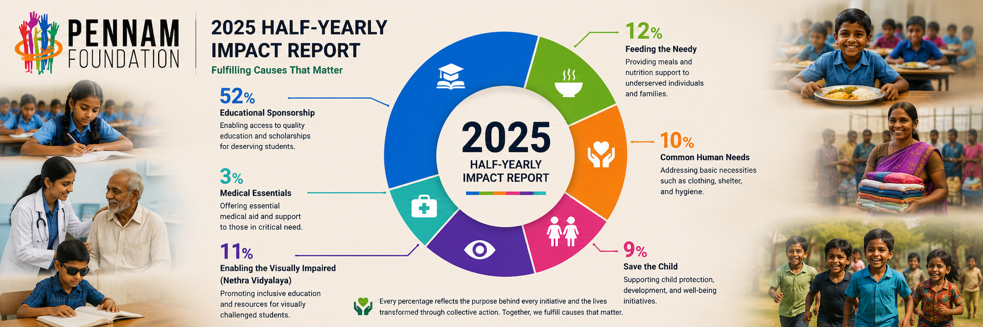 Pennam Foundation: 2025 Half-Yearly Impact Report – Fulfilling Causes That Matter